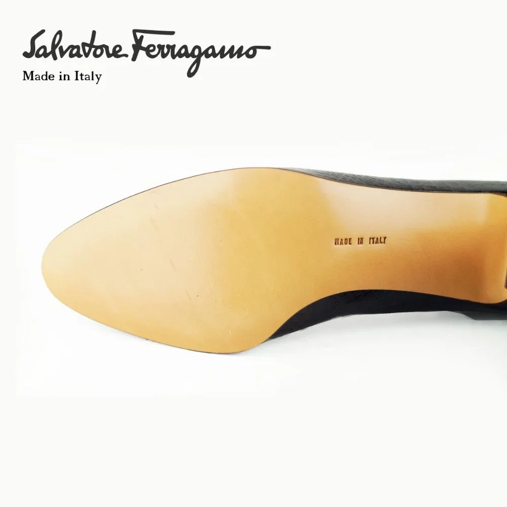 Ferragamo women's closed toe brown pump - Picture 6 of 6